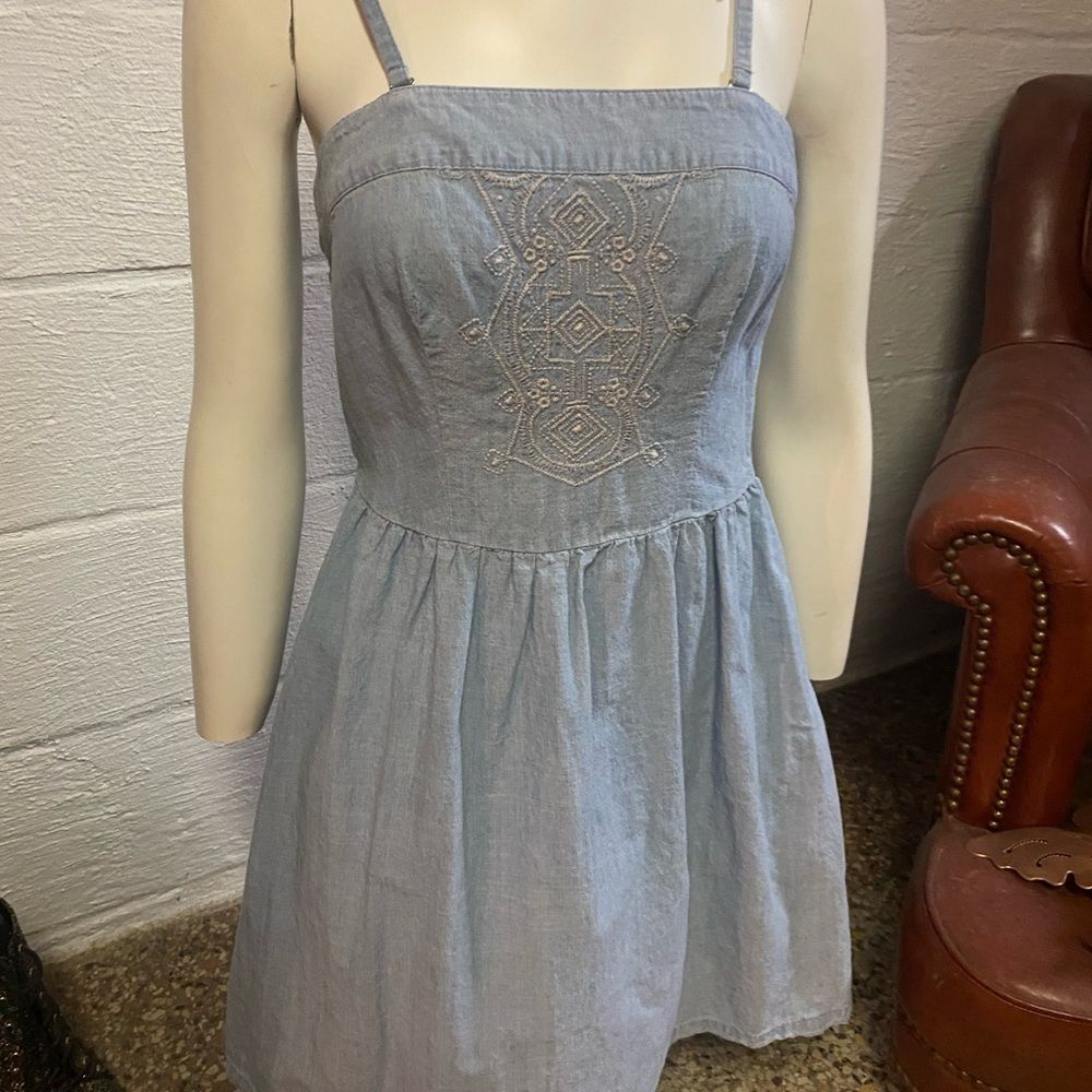 Light jean material dress